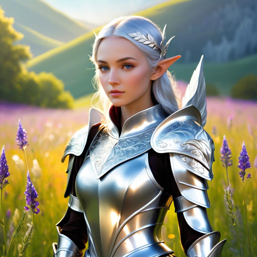 Mystical Elf in Shimmering Armor