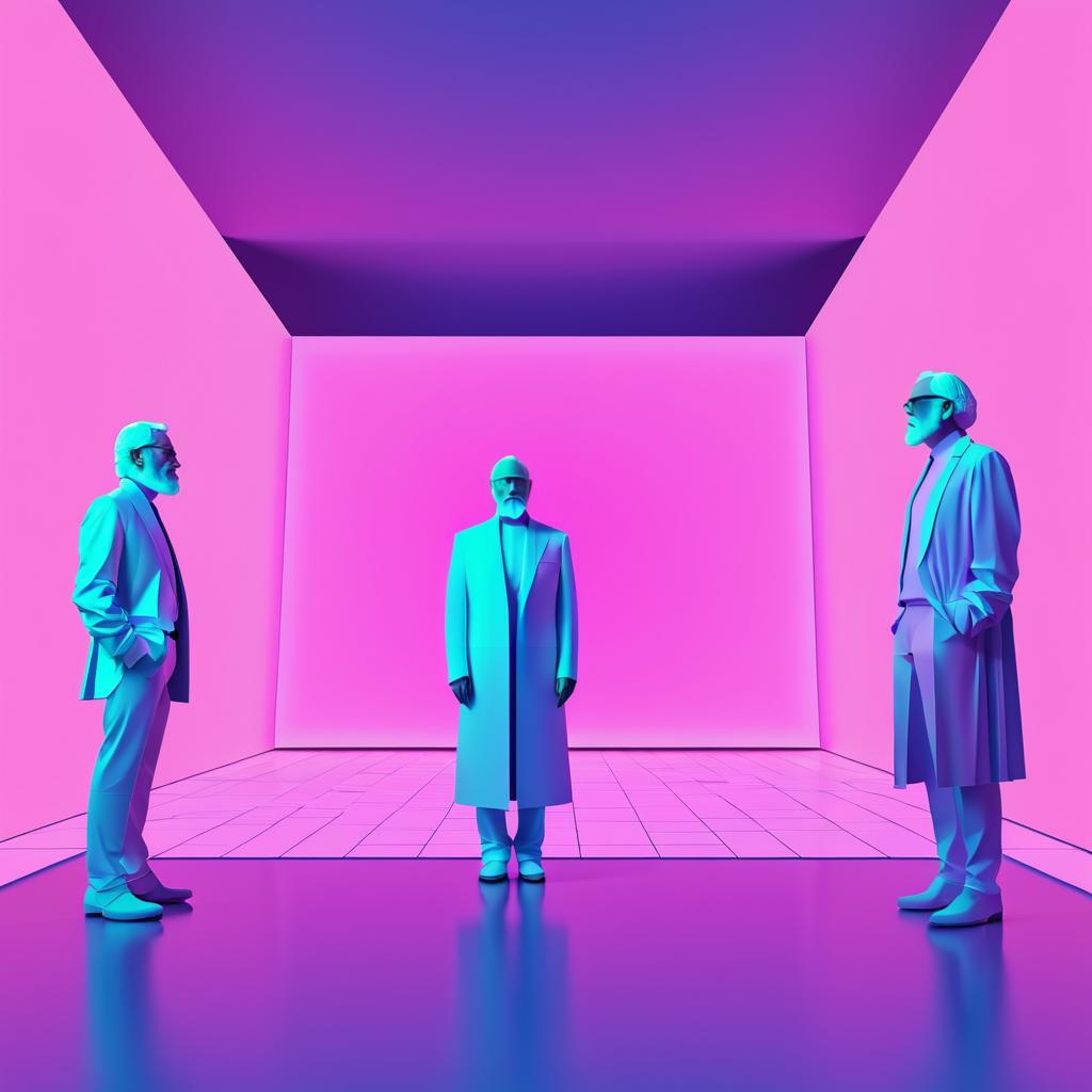 Fragmented Figures in James Turrell Style