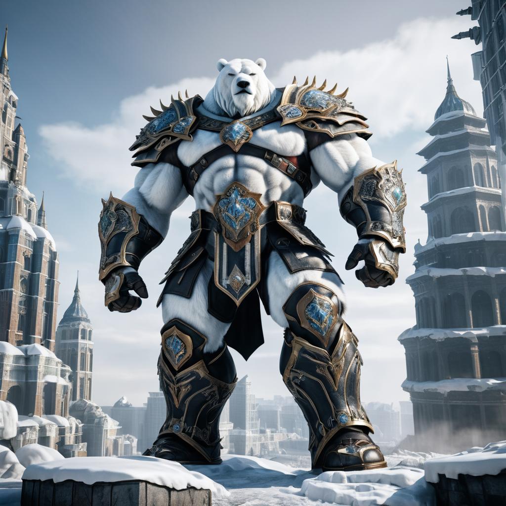 Epic Titan Polar Bear in Battle