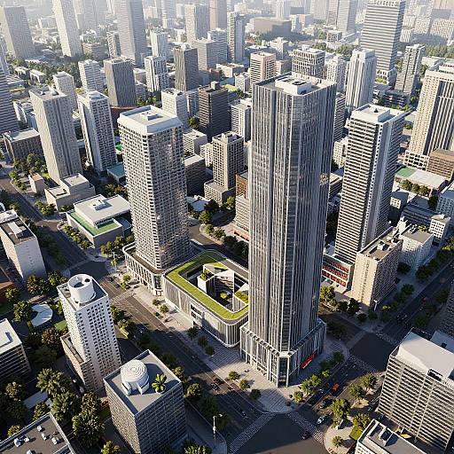 Aerial View of Modern Cityscape