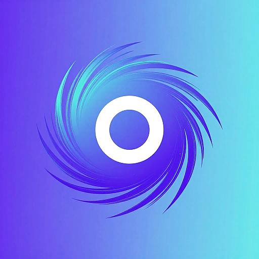 Abstract Techno Logo with Vibrant Gradient