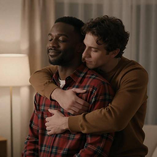 Intimate Moments in a Dimly Lit Room