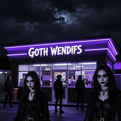 Gothic Wendy's Night Scene