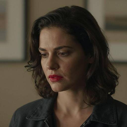 Intense Portrait of a Thoughtful Woman