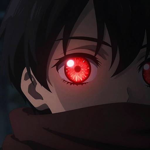 Kaneki's Glowing Eye in Night