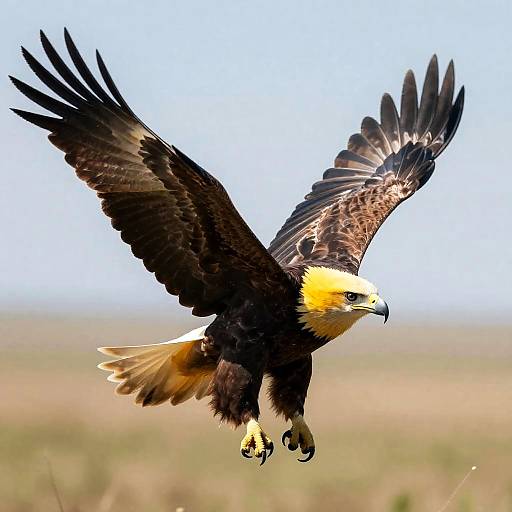 Soaring American Eagle Close-Up Portrait