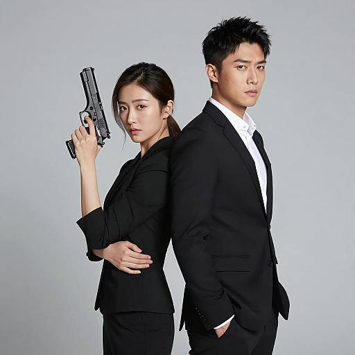 Dramatic Studio Portrait of Couple