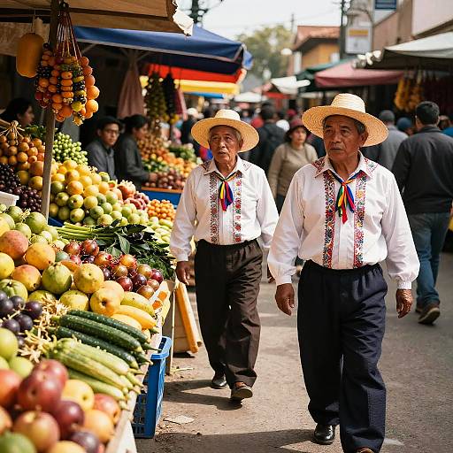 Vibrant Street Market with Panzones