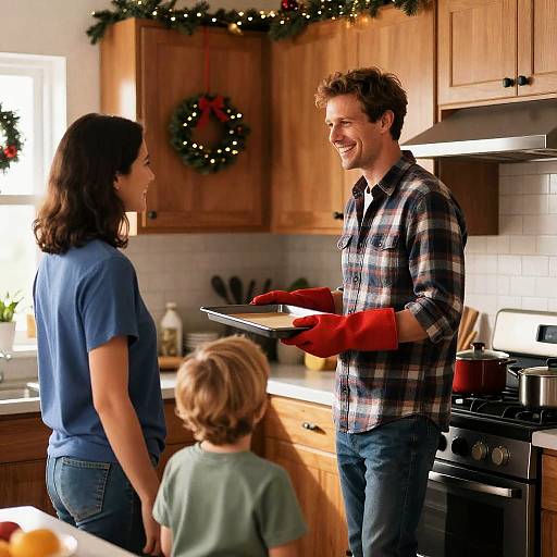 Festive Family Baking in the Kitchen