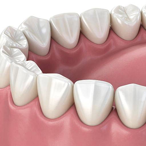 High-Detail Glossy White Teeth Close-Up