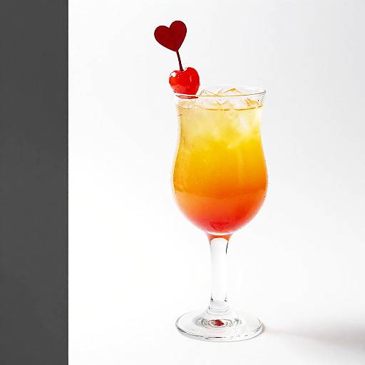 Vibrant Gradient Cocktail with Cherry
