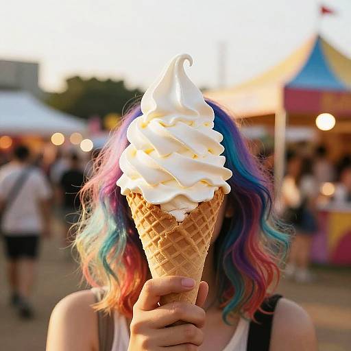Vivid Ice Cream Cone Hair Style