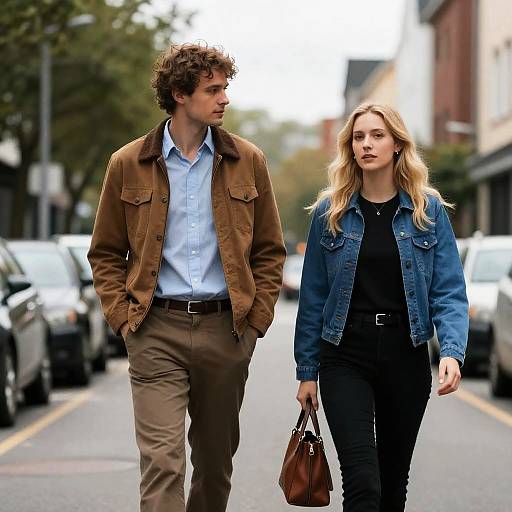 Urban Stroll: A Couple's Moment