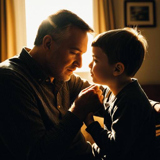 Tender Moment Between Father and Son