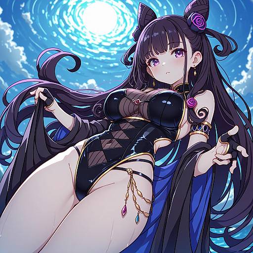Illustration of Murasaki shikibu (swimsuit rider) (first ascension) (fate), fate/grand order in the style of Kame (kamepan44231)