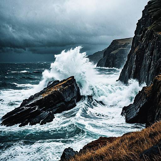 Epic Coastal Journey Through a Storm