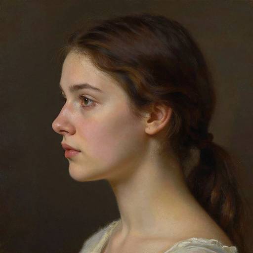 High-Definition Digital Portrait in Profile
