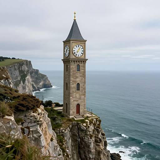 Whimsical Clocktower Defying Gravity