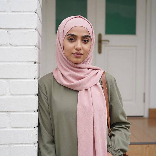 Young Woman in Pink Hijab Portrait