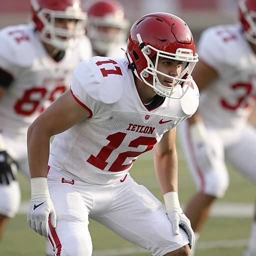 Dynamic Football Player Action Shot