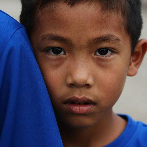 Intense Focus of a Young Boy