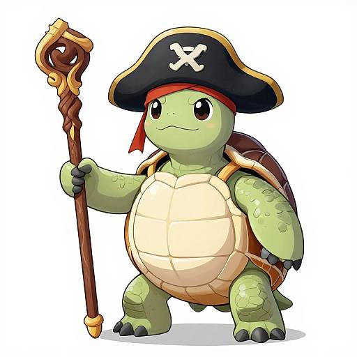 Glacier Humanoid Turtle Pirate Art