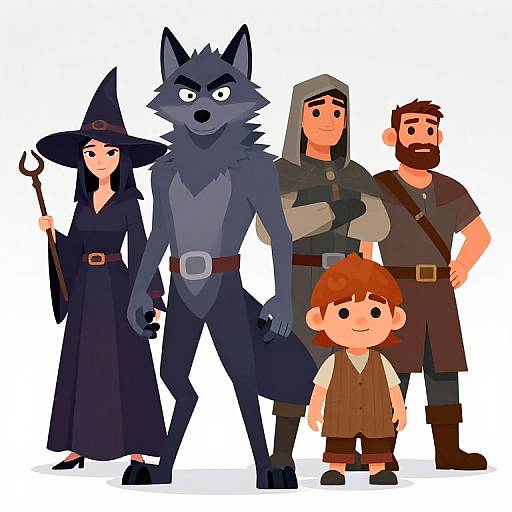 Cybernetic Fantasy Characters Pixar Style