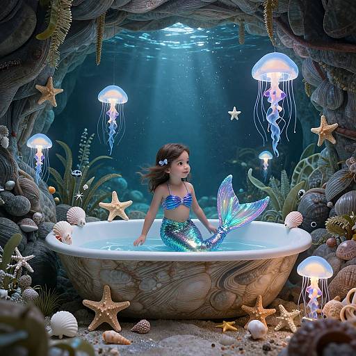 Cozy Little Mermaid Underwater Grotto
