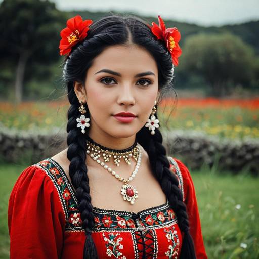 Enchanting Portuguese Folklore Dress Portrait