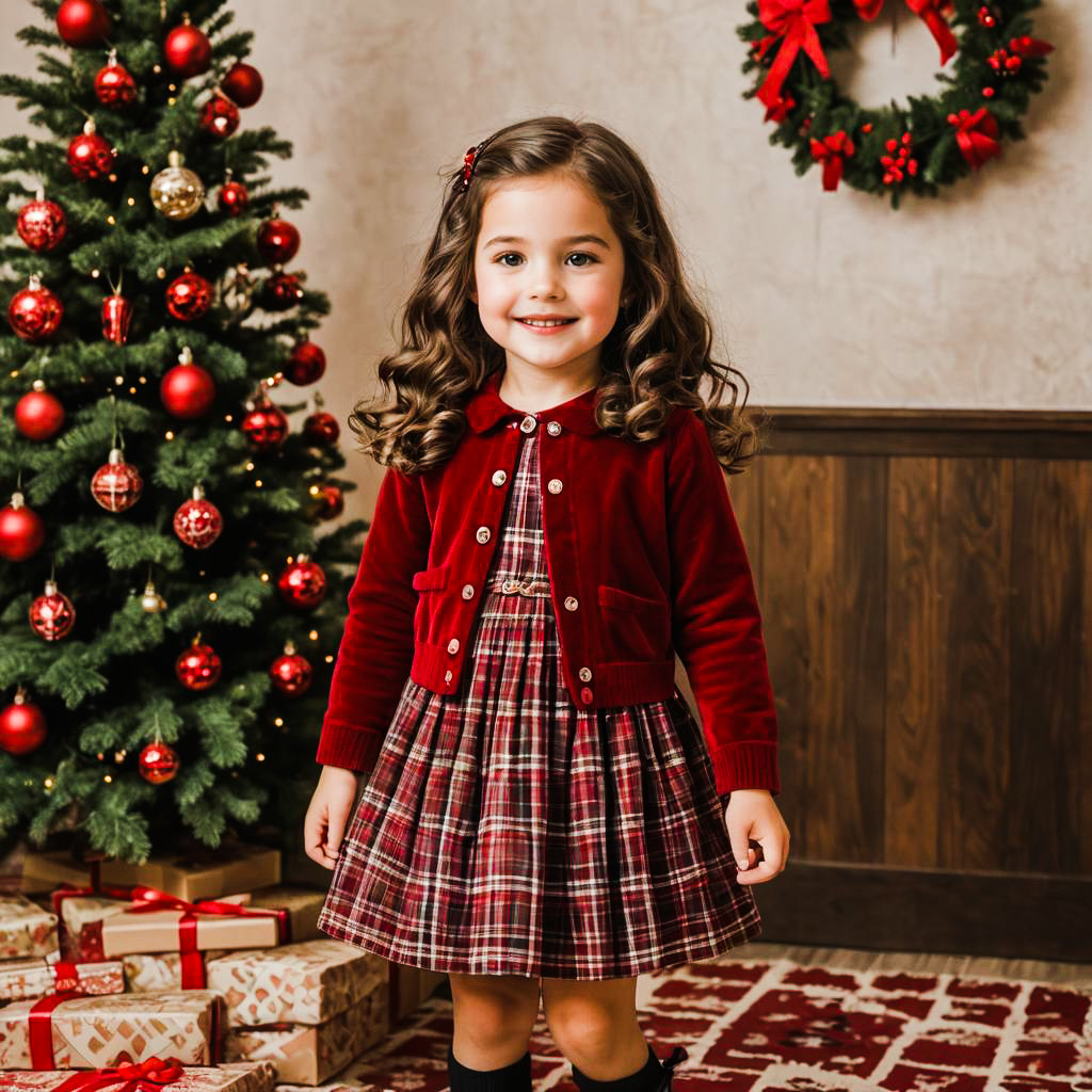 Festive Cheer: A Young Girl's Christmas