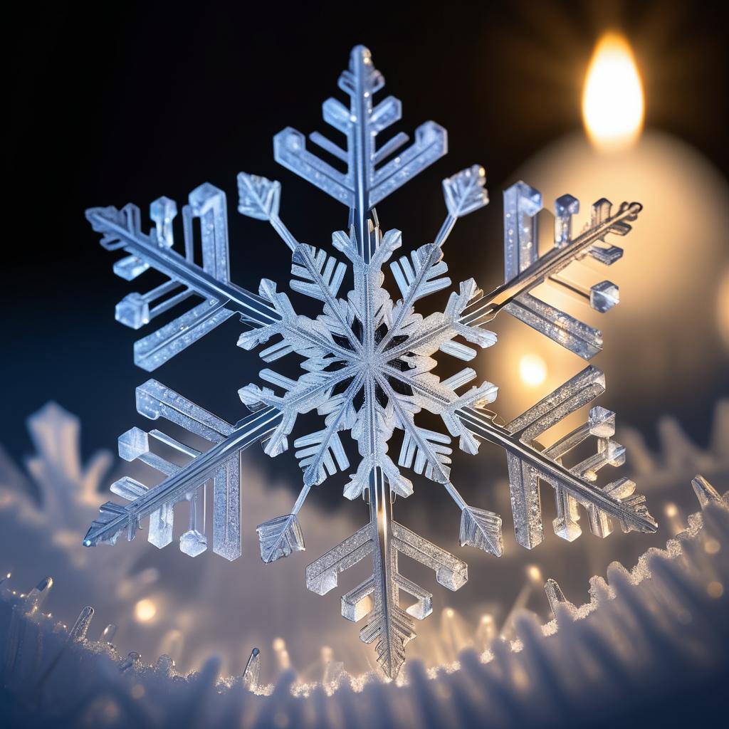 Ultra-Realistic Photorealistic Snowflake Art