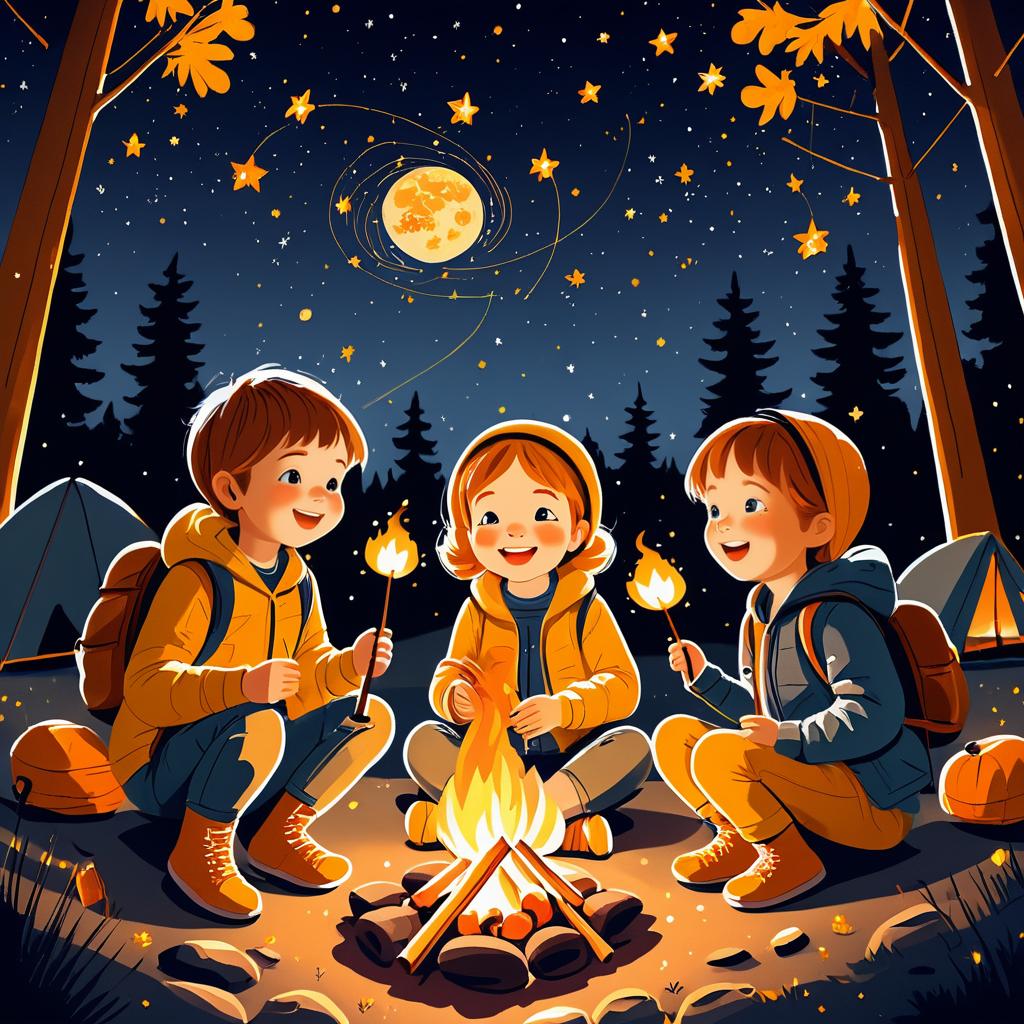 Cozy Campfire Moments with Siblings