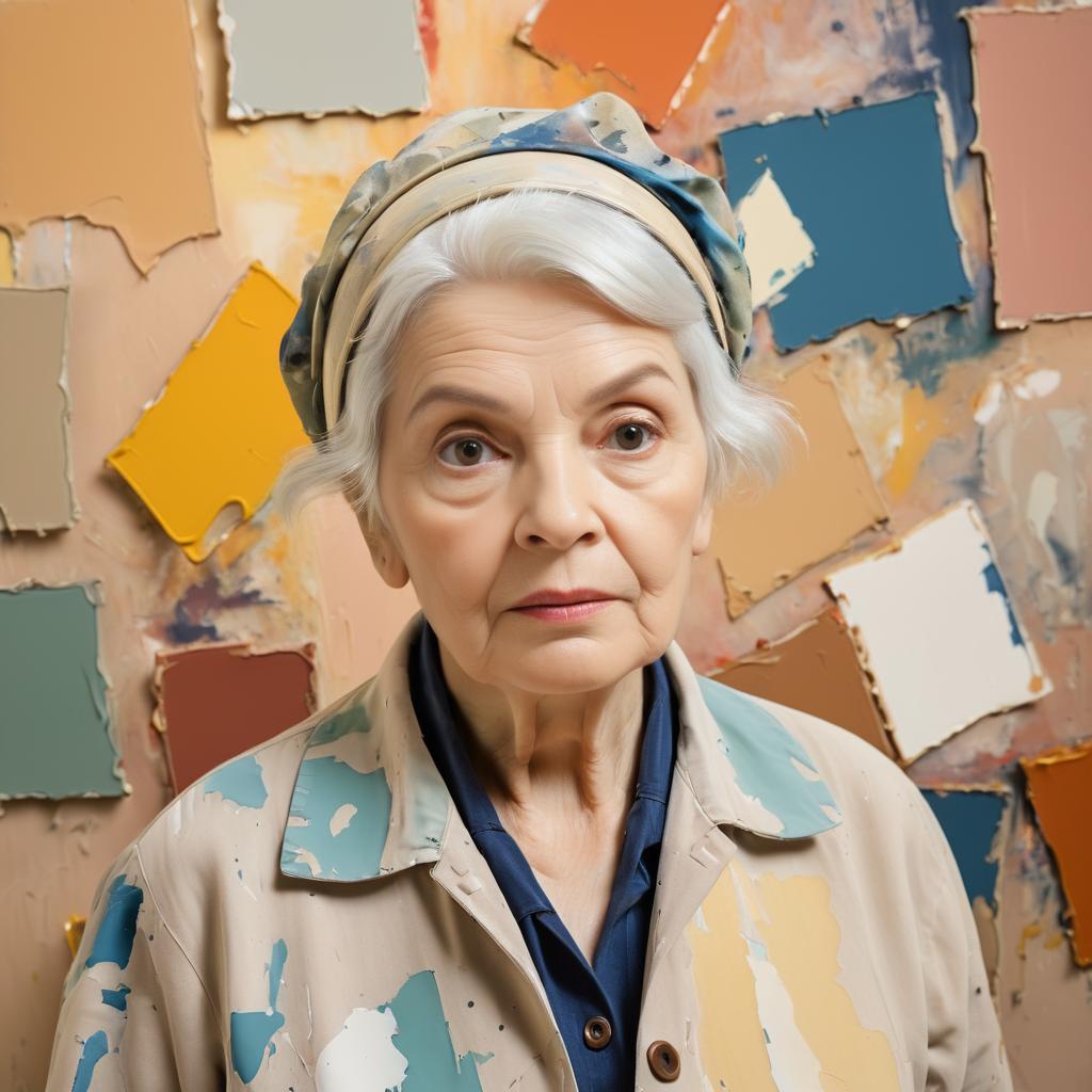 Abstract Portrait of an Elderly Painter