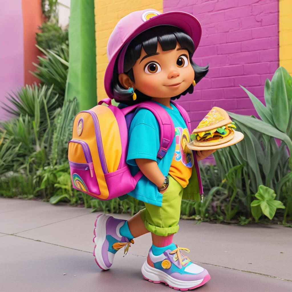 Urban Explorer Dora with Colorful Taco