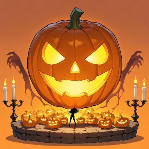 Graceful Silhouette with Jack-o'-lanterns Graceful Silhouette with Jack-o'-lanterns