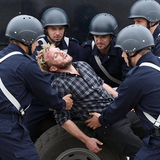 Tense Confrontation with Soldiers and Civilian