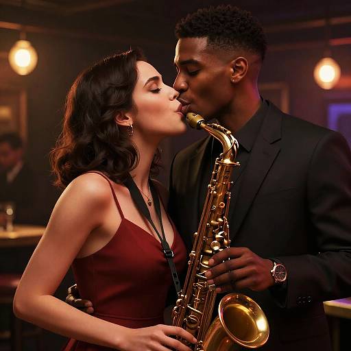 Passionate Duo in Jazz Club