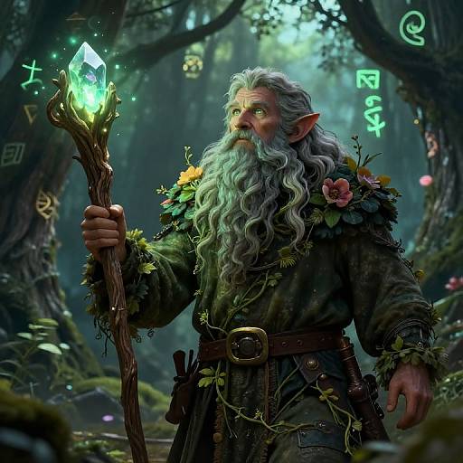 Wise Dwarf Druid Nature Magic