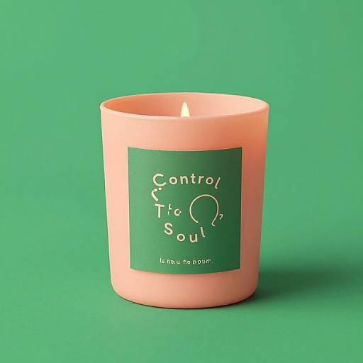 Minimalist Green and Peach Candle Background