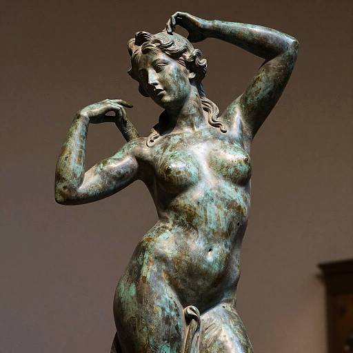 Detailed Bronze Femme Fatale Statue