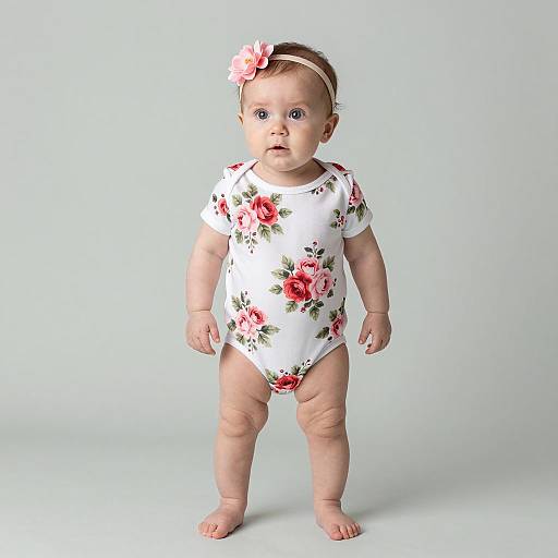 Adorable Floral Newborn Outfit Photography
