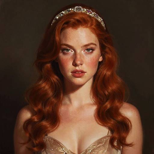 Photorealistic Redhead Woman Portrait