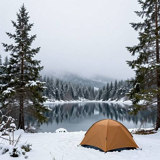 Serene Winter Landscape at Lost Lake