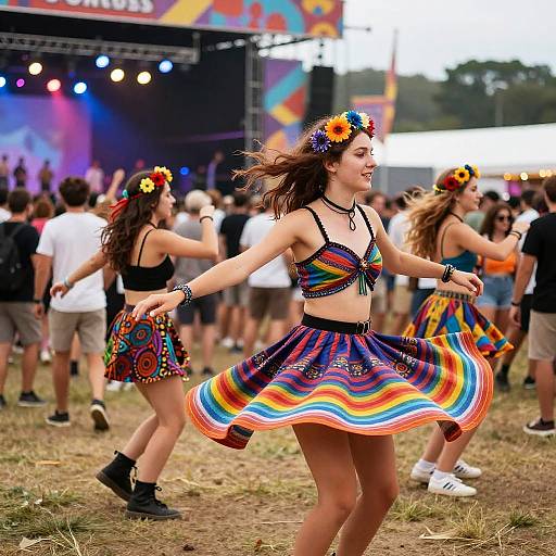 Energetic Summer Music Festival Dance