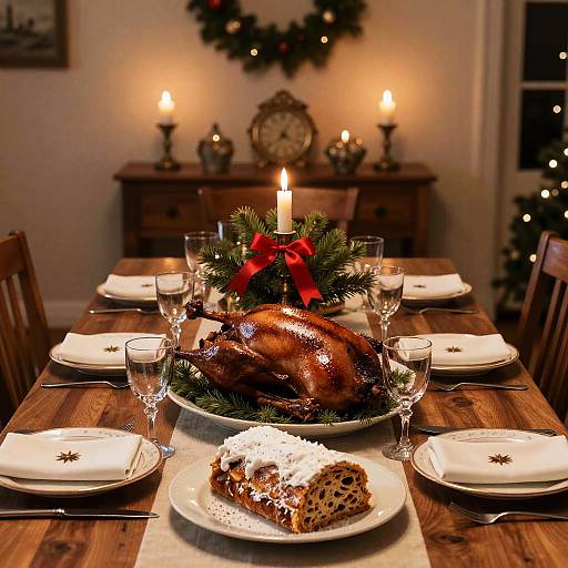 Elegant German Christmas Dinner Setting