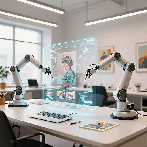 Futuristic AI-Driven Concept Art Studio