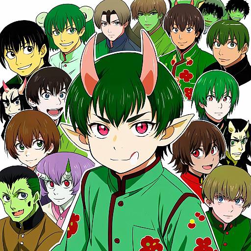 Illustration of Moroboshi ataru, urusei yatsura in the style of Shake-o