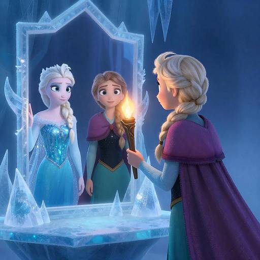 Frozen Scene with Three Blonde Girls