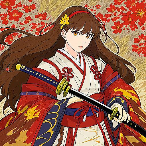 Illustration of Hana (fire emblem), fire emblem in the style of Kenkou cross