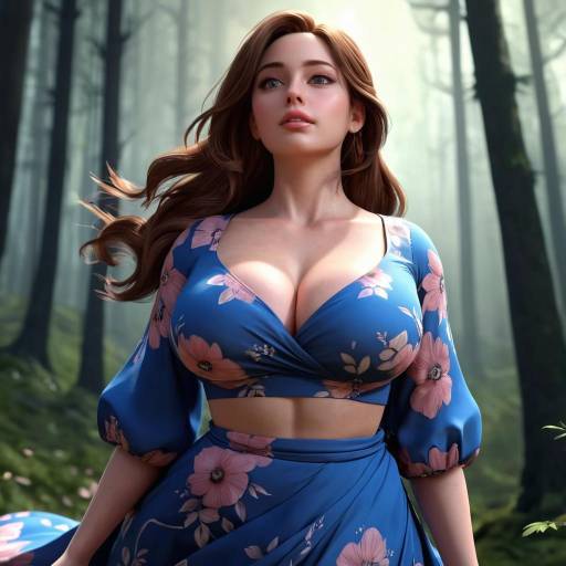 Mystical Forest: Captivating Female Portrait